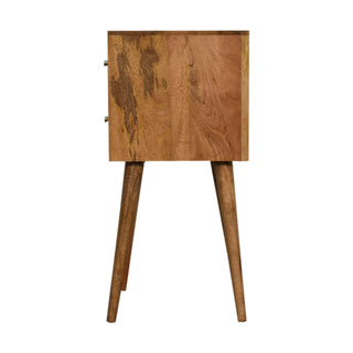 Mango Wood Mini Cube Bedside Cabinet