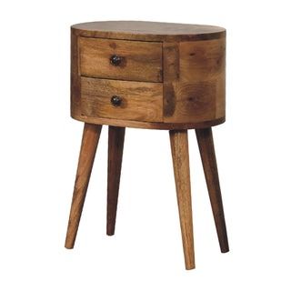 Solid Mango Wood Nordic Bedside Table