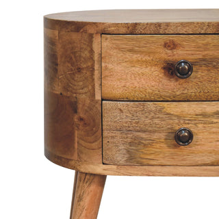 Solid Mango Wood Nordic Bedside Table