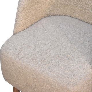 Boucle Armchair with Nordic Legs Garda