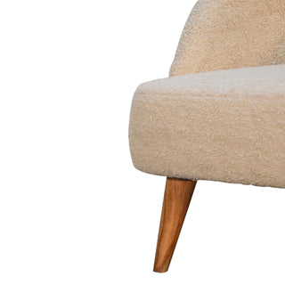 Boucle Armchair with Nordic Legs Garda