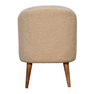 Boucle Armchair with Nordic Legs Garda