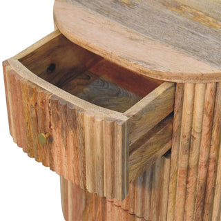 Mango Wood Bedside Table with Ball Feet