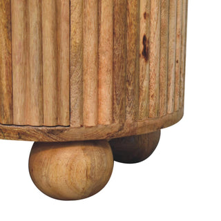Mango Wood Bedside Table with Ball Feet