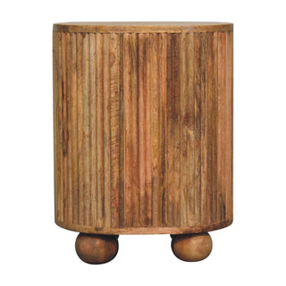 Mango Wood Bedside Table with Ball Feet
