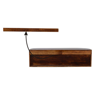 Chunky Chestnut Wall Mounted Console