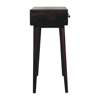 California Walnut Curved Hallway Table