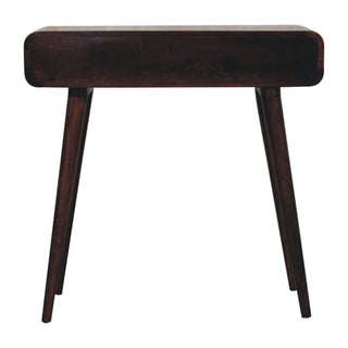 California Walnut Curved Hallway Table