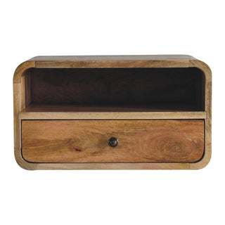 Solid Mango Wood Floating Bedside Table