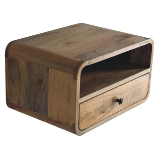 Solid Mango Wood Floating Bedside Table