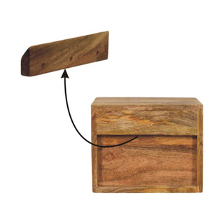 Oak Wall-Mounted Solis Nightstand with Drawer