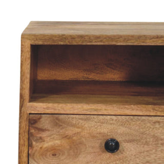 Oak Wall-Mounted Solis Nightstand with Drawer