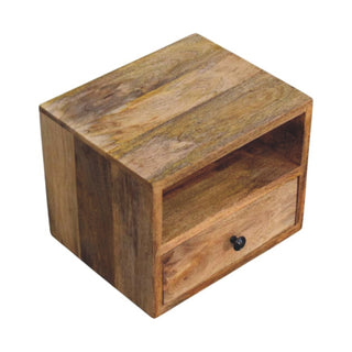 Oak Wall-Mounted Solis Nightstand with Drawer