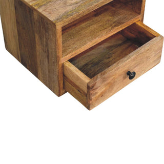 Oak Wall-Mounted Solis Nightstand with Drawer
