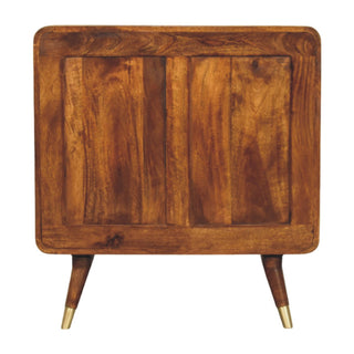 Avora Brass Embossed 2 Door Chestnut Cabinet