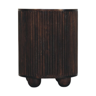 Curved Fluted 3-Drawer Bedside