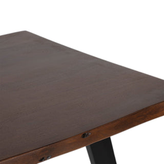 Large Dark Wood Dining Table with Sleek Design