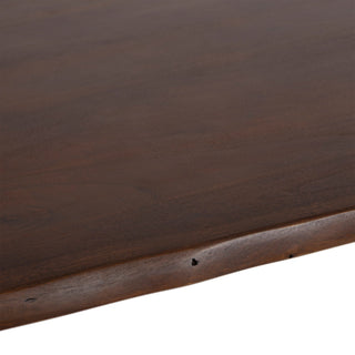 Large Dark Wood Dining Table with Sleek Design