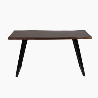 Large Dark Wood Dining Table with Sleek Design