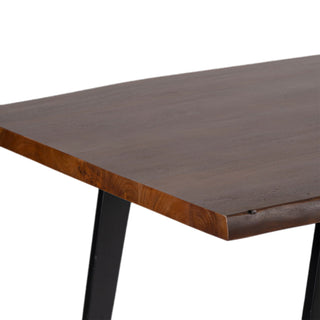 Large Dark Wood Dining Table with Sleek Design