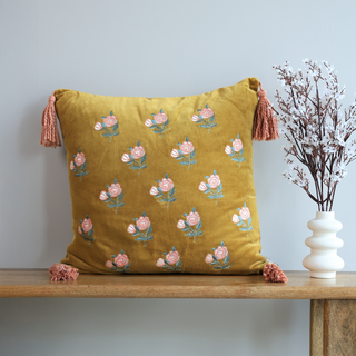 Luna Velvet Cushion - Microfiber Filler