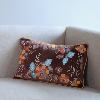 Nora Velvet Cushion - Feathers Filler