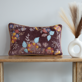 Nora Velvet Cushion - Feathers Filler