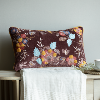 Nora Velvet Cushion - Feathers Filler