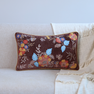 Nora Velvet Cushion - Feathers Filler