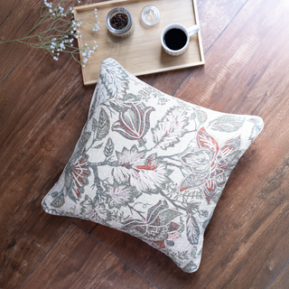 Perry Cotton Linen Blend Cushion - Feathers Filler