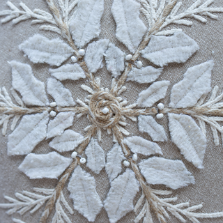 Joyful Star Cotton Chambray Cushion - Microfiber Filler