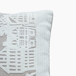 Festive Glow Cotton Chambray Cushion - Feathers Filler