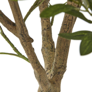 Close up detail of the textured artificial trunk and branching stems.