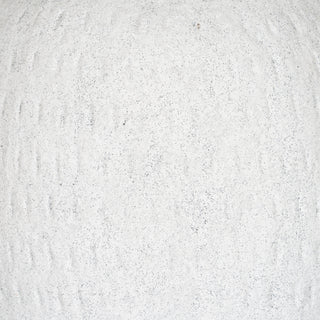 Close-up of the rough, speckled white ceramic surface showing the subtle vertical dashed pattern texture.