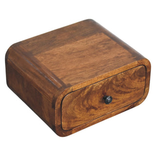 Lucidora - Avora Mini Wall - Mounted Chestnut 1 Drawer Nightstand - Bedside Cabinets