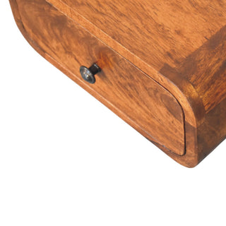 Lucidora - Avora Mini Wall - Mounted Chestnut 1 Drawer Nightstand - Bedside Cabinets
