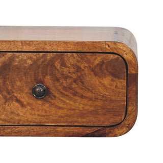 Lucidora - Avora Mini Wall - Mounted Chestnut 1 Drawer Nightstand - Bedside Cabinets
