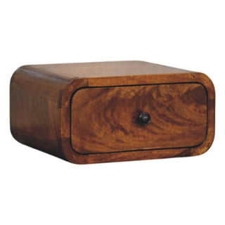 Lucidora - Avora Mini Wall - Mounted Chestnut 1 Drawer Nightstand - Bedside Cabinets