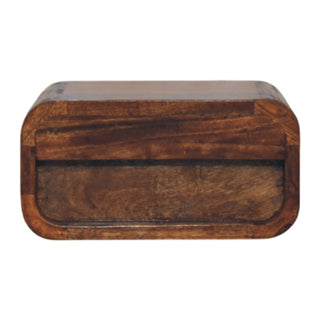 Lucidora - Avora Mini Wall - Mounted Chestnut 1 Drawer Nightstand - Bedside Cabinets