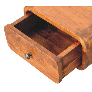 Lucidora - Avora Mini Wall - Mounted Chestnut 1 Drawer Nightstand - Bedside Cabinets