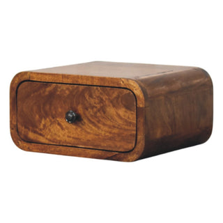 Lucidora - Avora Mini Wall - Mounted Chestnut 1 Drawer Nightstand - Bedside Cabinets