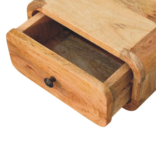 Lucidora - Avora Mini Wall - Mounted Oak - ish 1 Drawer Nightstand - Bedside Cabinets
