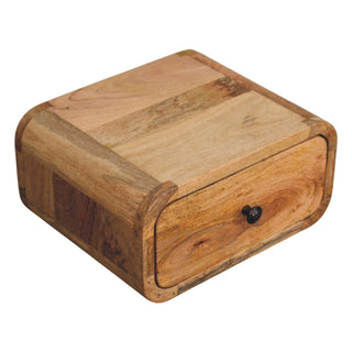 Lucidora - Avora Mini Wall - Mounted Oak - ish 1 Drawer Nightstand - Bedside Cabinets