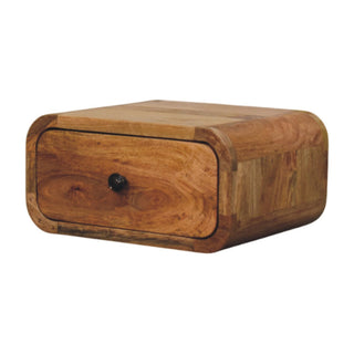 Lucidora - Avora Mini Wall - Mounted Oak - ish 1 Drawer Nightstand - Bedside Cabinets