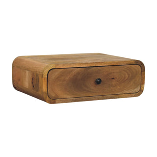 Lucidora - Avora Wall - Mounted Oak - ish 1 Drawer Nightstand - Bedside Cabinets