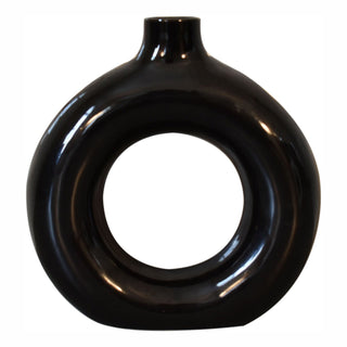 Lucidora - Black & White Gloss Flower Vase - Abstract Vases