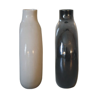 Lucidora - Black & White Gloss Flower Vase - Abstract Vases