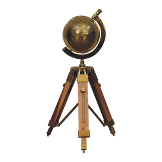Lucidora - Brass Antique Tripod Globe - Globes