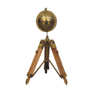 Lucidora - Brass Antique Tripod Globe - Globes
