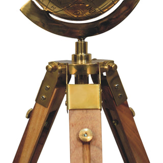 Lucidora - Brass Antique Tripod Globe - Globes